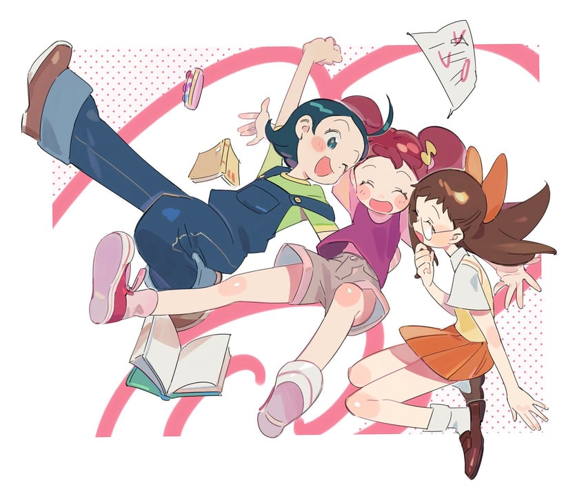 harukaze doremi, fujiwara hazuki, and senoo aiko (ojamajo doremi) drawn by iovebly