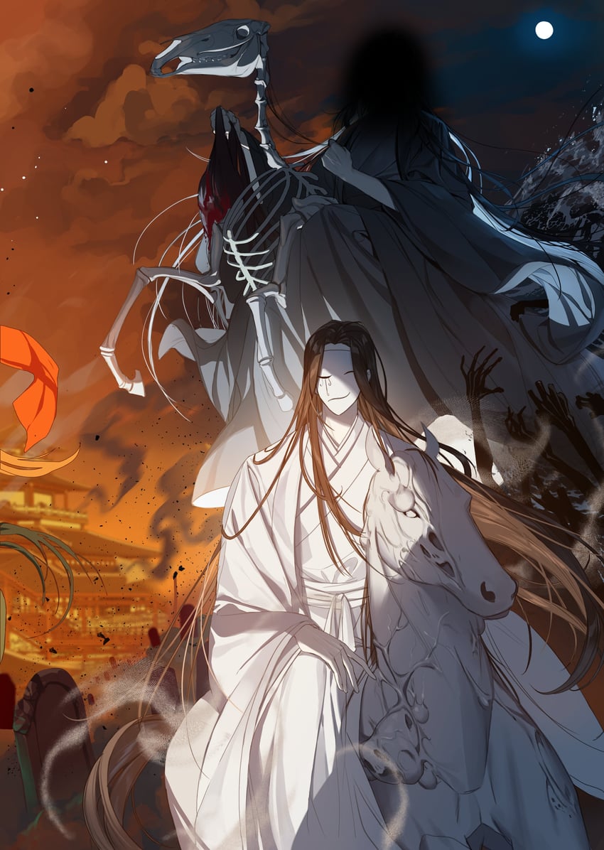 he xuan and bai wuxiang (tianguan cifu) drawn by little_modao