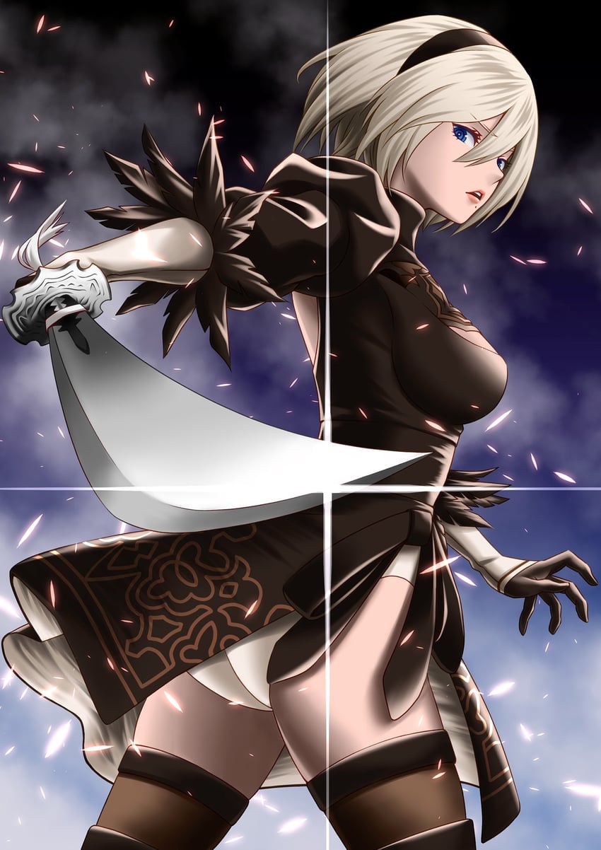 2b (nier and 1 more) drawn by masatoshi_1219
