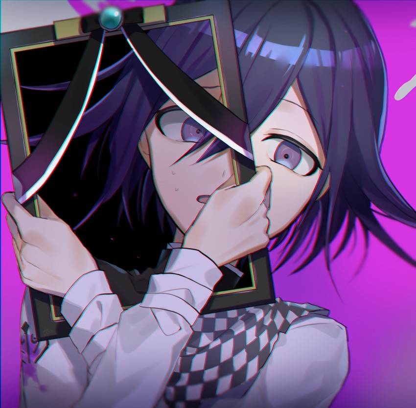 oma kokichi (danganronpa and 1 more) drawn by huyuharu0214