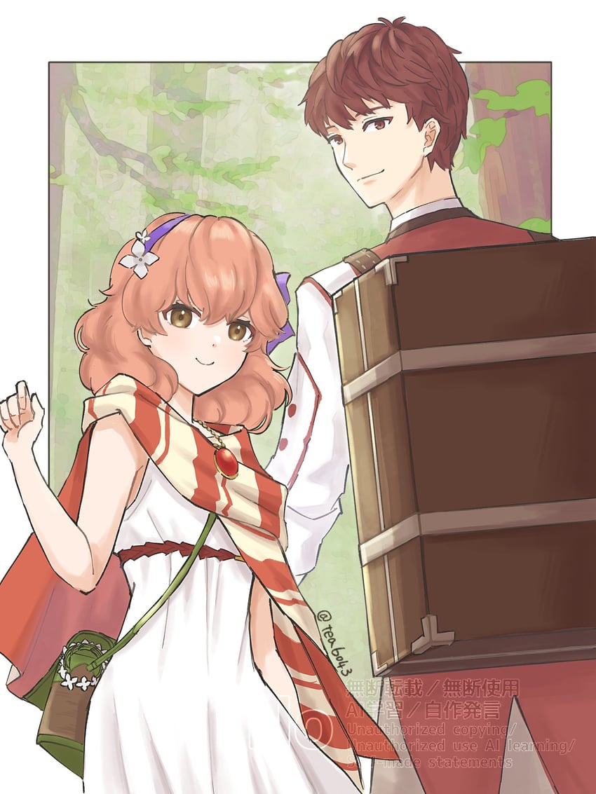 genny and lukas (fire emblem and 1 more) drawn by tea6043