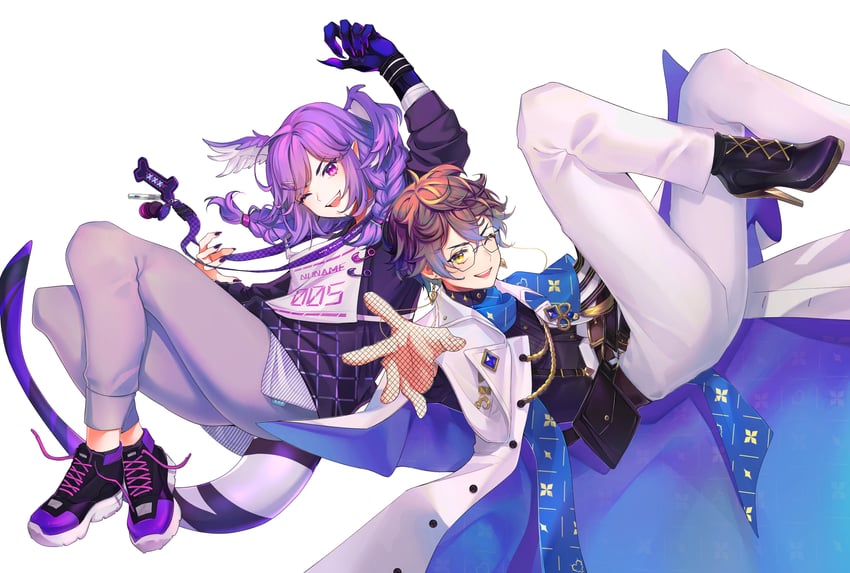 selen tatsuki and ike eveland (nijisanji and 1 more) drawn by minome