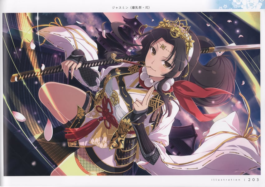 jasmine (senran kagura and 1 more) drawn by yaegashi_nan