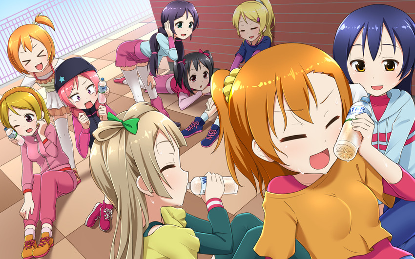 nishikino maki, tojo nozomi, sonoda umi, yazawa nico, ayase eli, and 4 more (love live! and 1 more) drawn by mikakeha