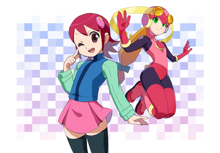 roll.exe and mayl sakurai (mega man and 1 more) drawn by kaidou_zx