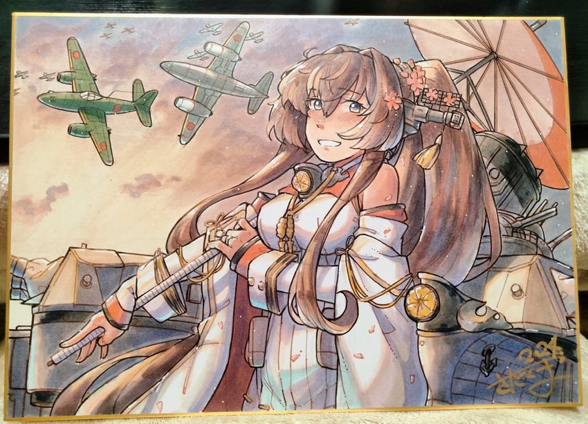 yamato and yamato kai ni (kantai collection) drawn by sadakuma