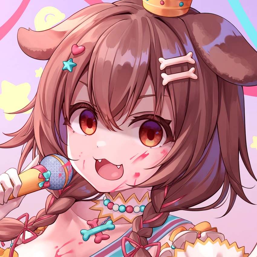 inugami korone (hololive and 1 more) drawn by verdey