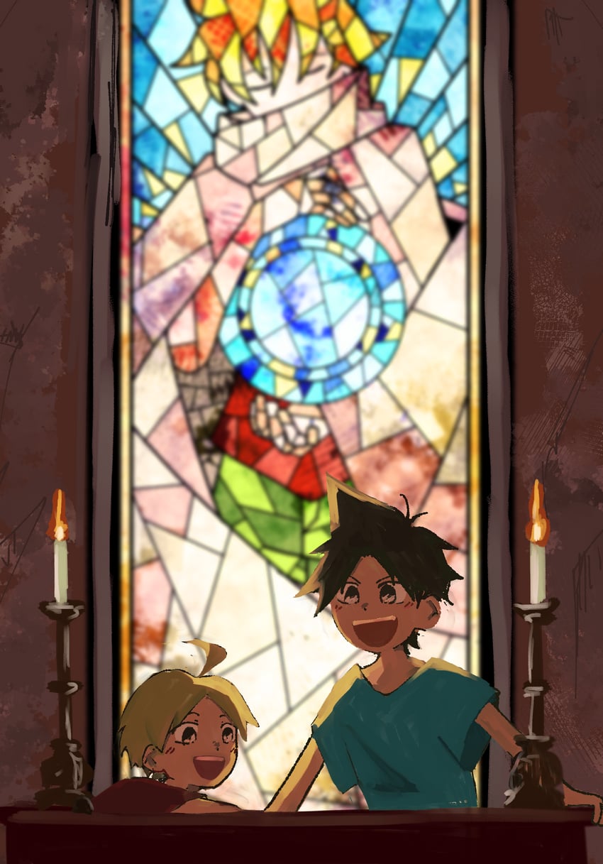 alba, elf november, and alf parkinton (sen'yuu.) drawn by shakomori_w