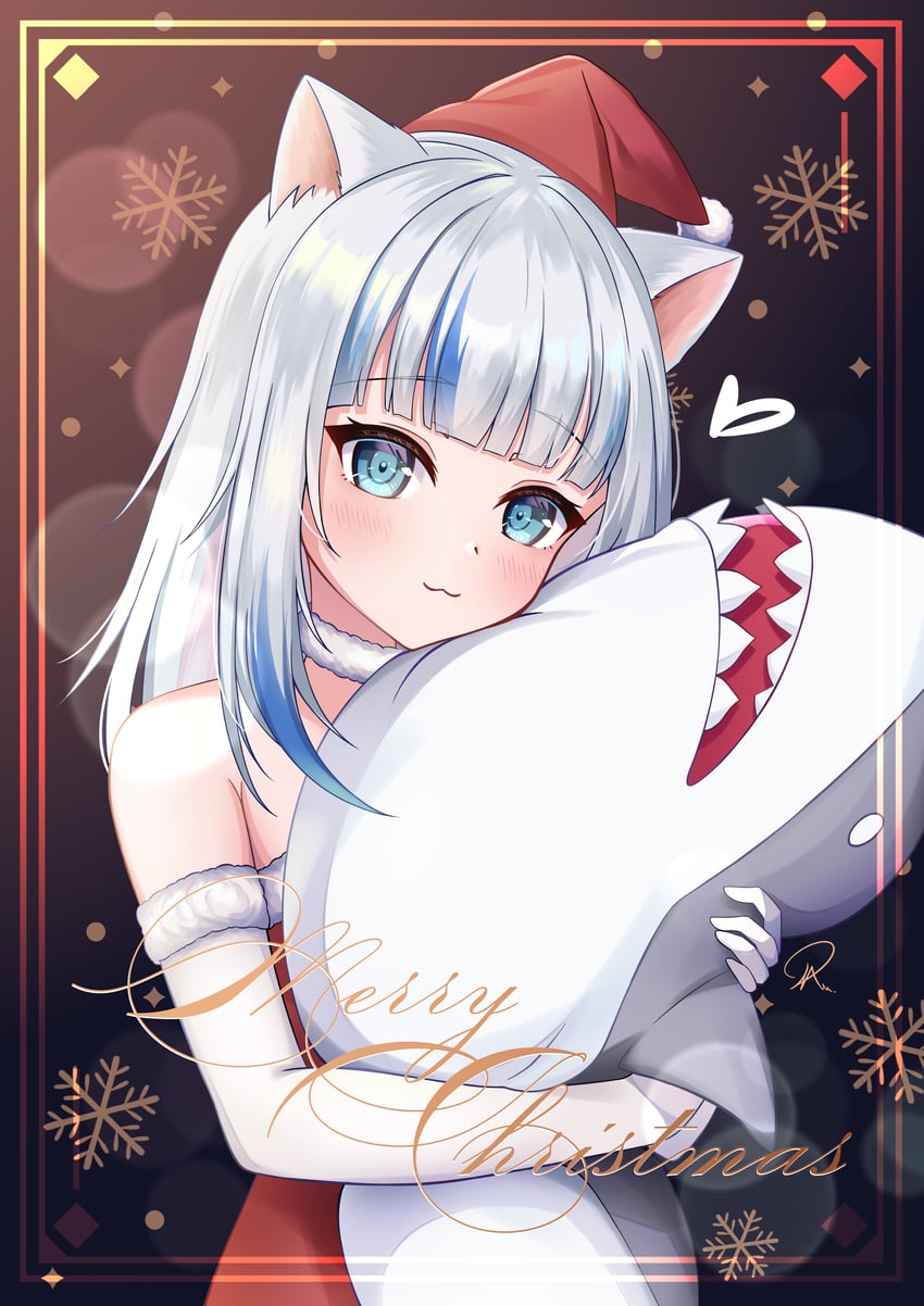 gawr gura (hololive and 1 more) drawn by azusa010318