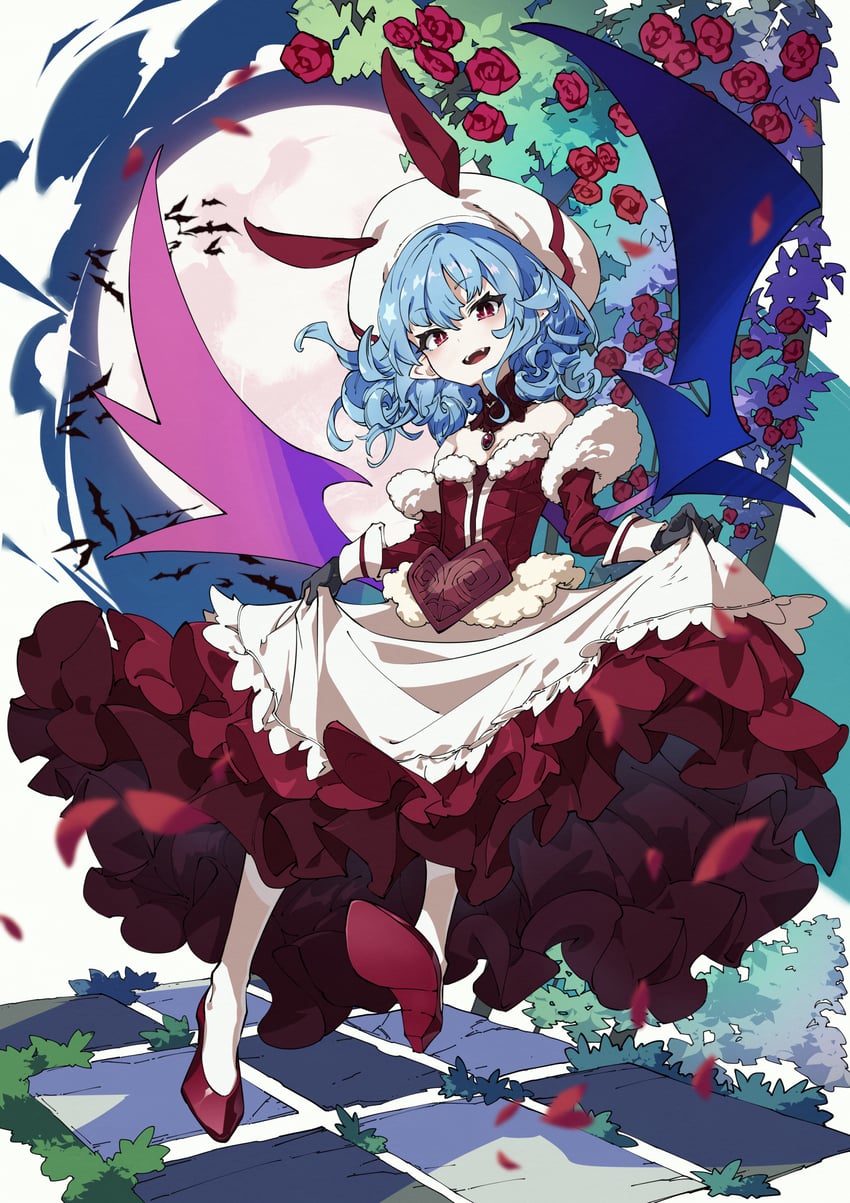 remilia scarlet (touhou and 1 more) drawn by ushiki_yoshitaka
