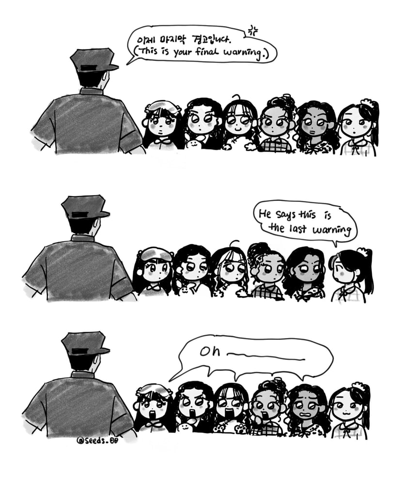 yoonchae, lara, manon, megan, daniela, and 1 more (real life and 1 more) drawn by seeds_00