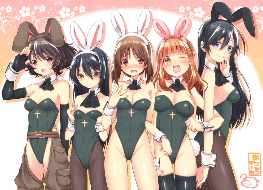 nishizumi miho, akiyama yukari, takebe saori, reizei mako, and isuzu hana (girls und panzer) drawn by hattori_masaki