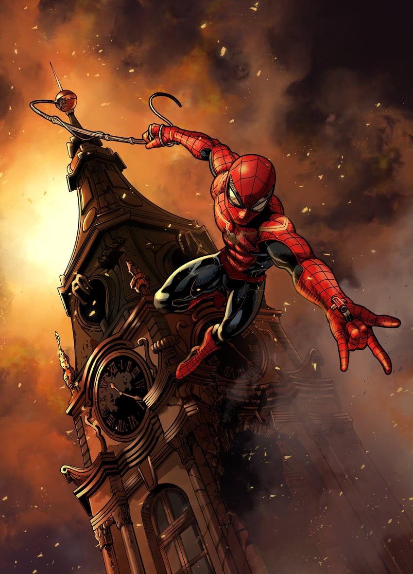 spider-man and onomae yuu (marvel and 2 more) drawn by oosawa_yuusuke