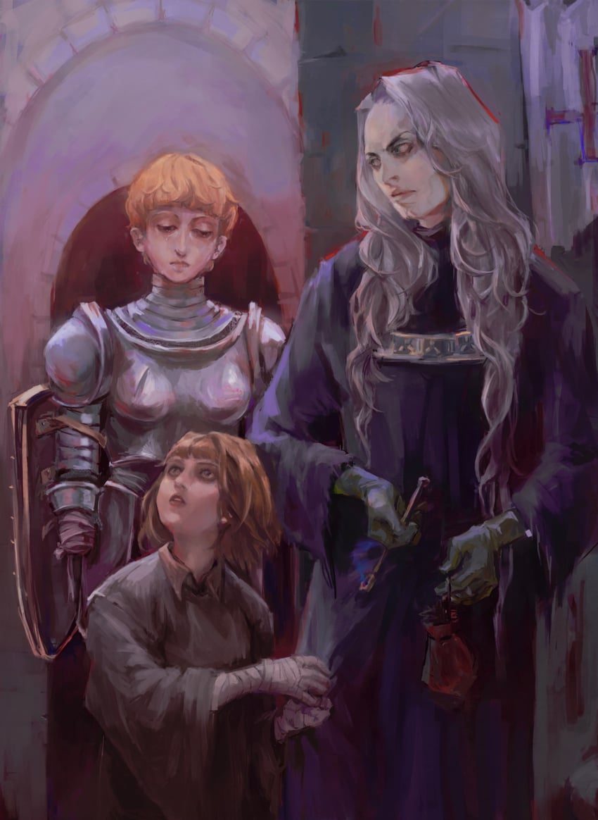 d'arce, the girl, and enki (fear & hunger and 1 more) drawn by hyrnliiii
