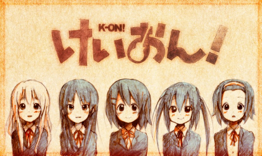 akiyama mio, nakano azusa, hirasawa yui, tainaka ritsu, and kotobuki tsumugi (k-on!) drawn by marlu2