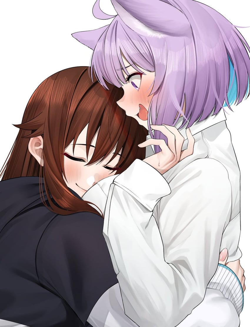 nekomata okayu and tokino sora (hololive) drawn by yuya_(yuya_illust)