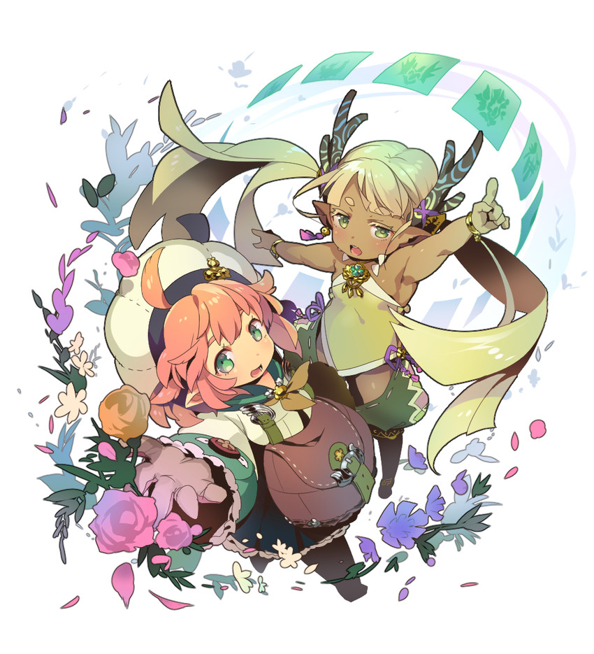 herbalist, herbalist 2, shaman, and shaman 2 (sekaiju no meikyuu and 1 more) drawn by mg_kurino