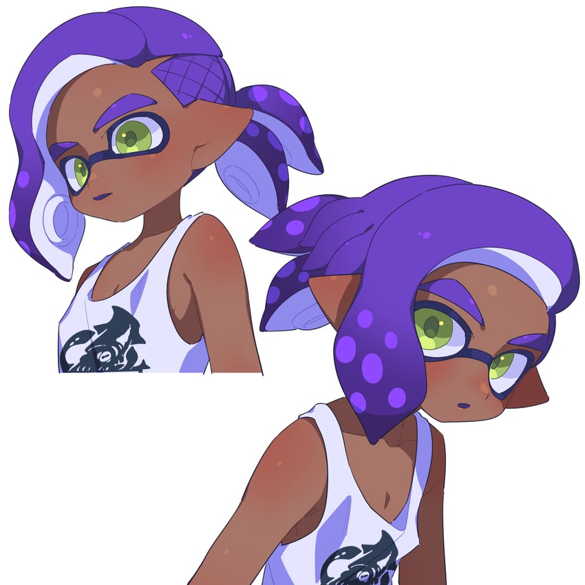 inkling player character and inkling boy (splatoon) drawn by surume01417