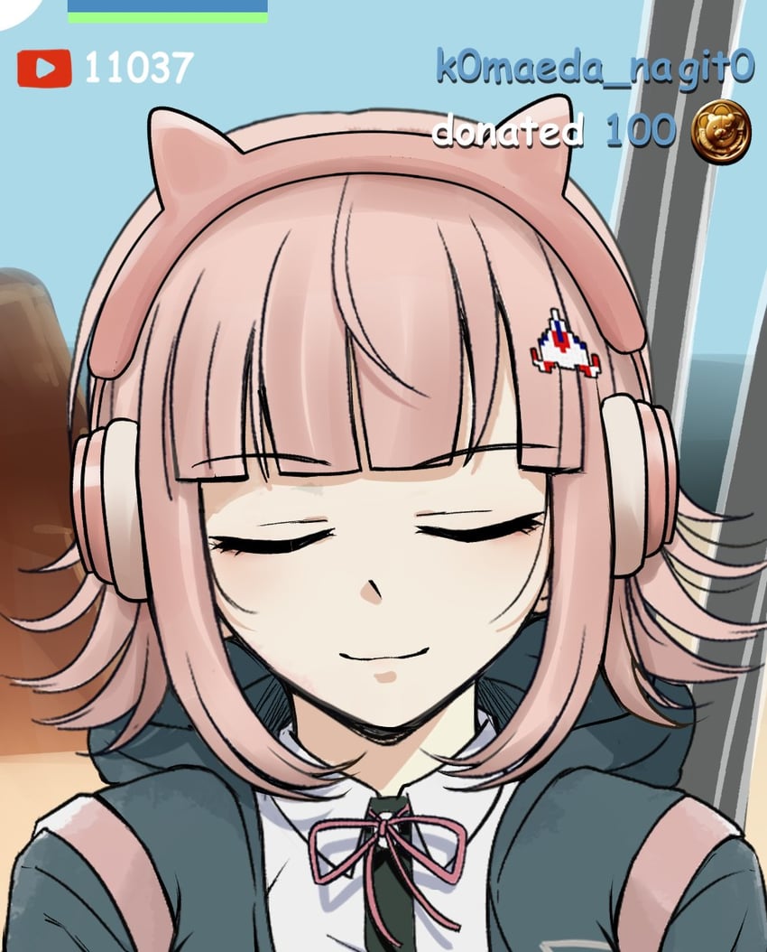 nanami chiaki (danganronpa and 2 more) drawn by kmnm_1403