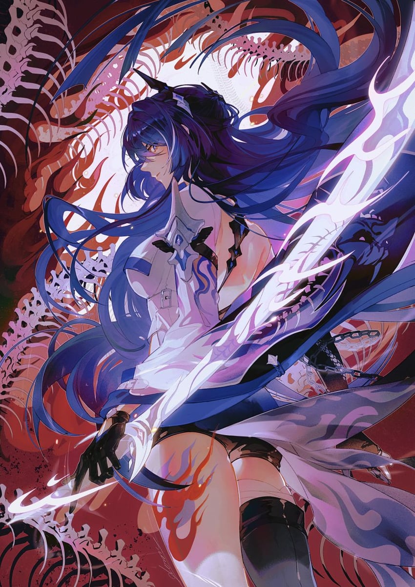 acheron (honkai and 1 more) drawn by aoma_(xuanzexuexi)