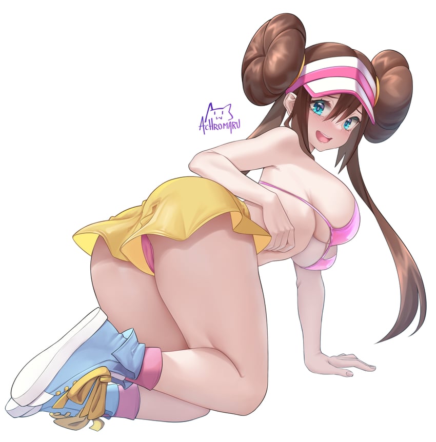 rosa (pokemon and 1 more) drawn by achromaru