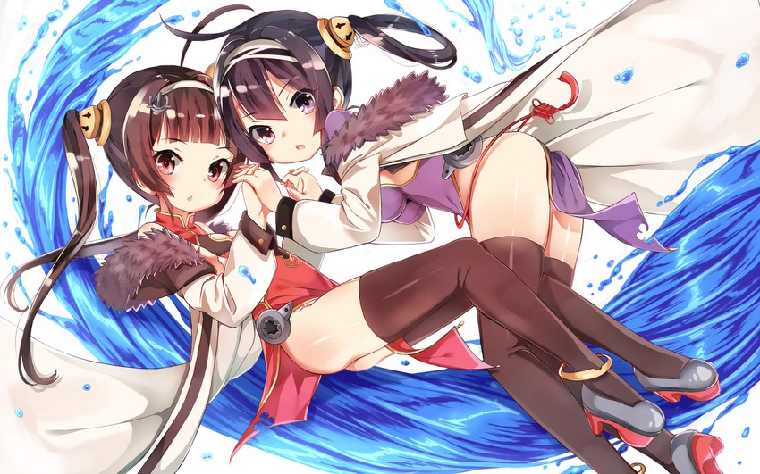 ping hai and ning hai (azur lane) drawn by kimagure_blue