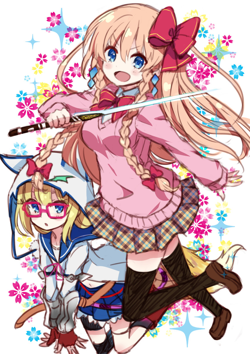 touzoku arthur and utahime arthur (million arthur and 1 more) drawn by kingin