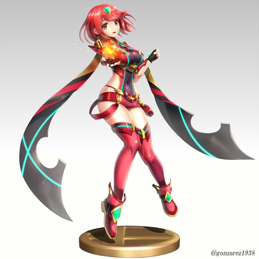 pyra (xenoblade chronicles and 2 more) drawn by gonzarez
