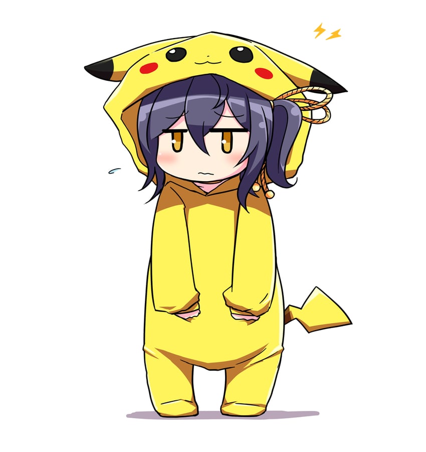 pikachu and raikirimaru (pokemon and 1 more) drawn by orange-bird