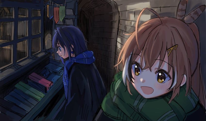 ouro kronii and nanashi mumei (hololive and 3 more) drawn by kisuu_(oddnumberr_)