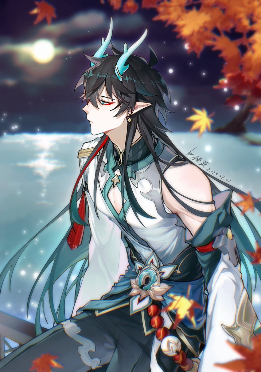dan heng (honkai and 1 more) drawn by gumoxiansheng