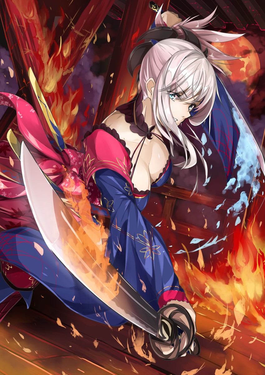 miyamoto musashi (fate and 1 more) drawn by damow_(myway83522)