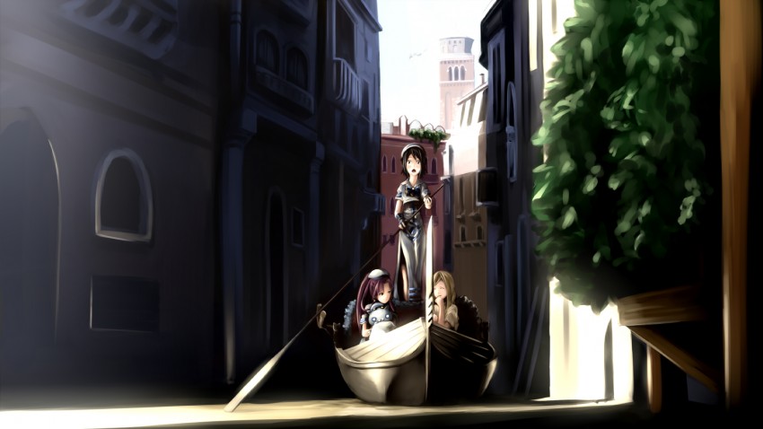 mizunashi akari, aria pokoteng, alicia florence, and aino ai (aria) drawn by ghostshell0083