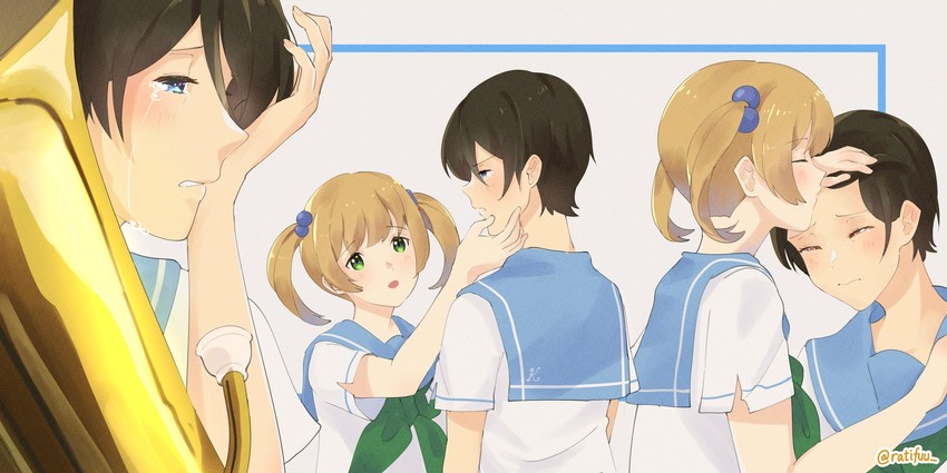 suzuki mirei and suzuki satsuki (hibike! euphonium and 1 more) drawn by ratifuu