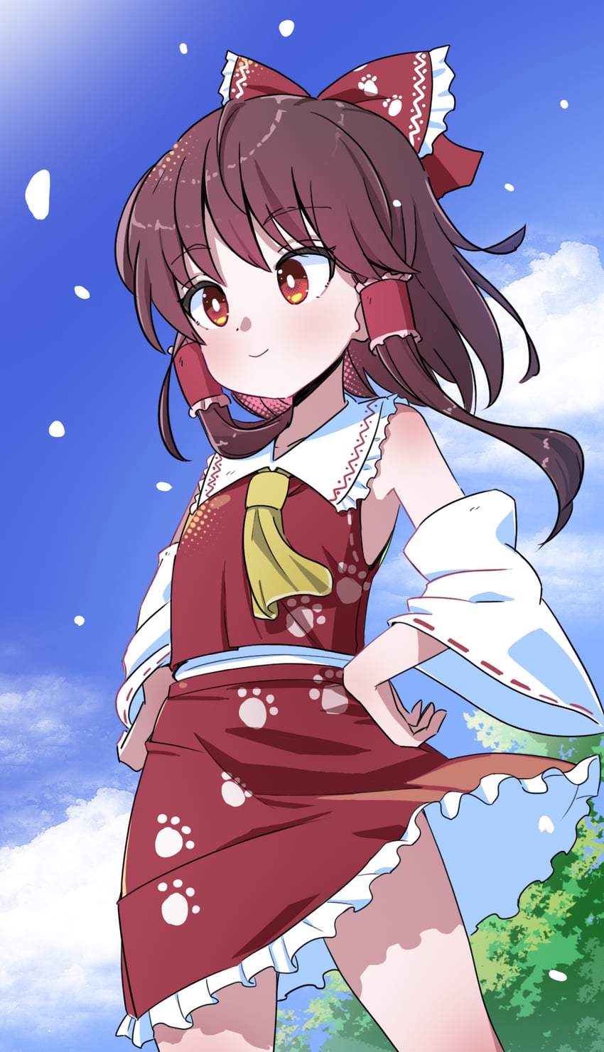 hakurei reimu (touhou and 1 more) drawn by yamata_no_yakumo