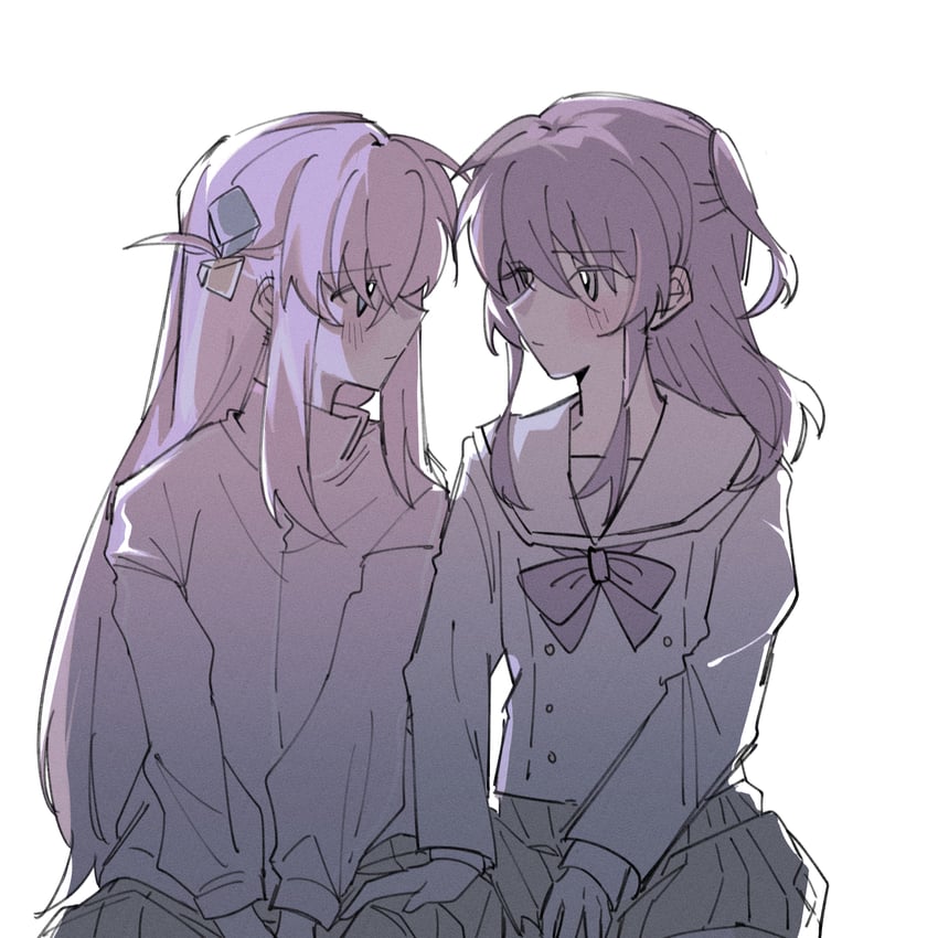 gotoh hitori and kita ikuyo (bocchi the rock!) drawn by chipslycoris