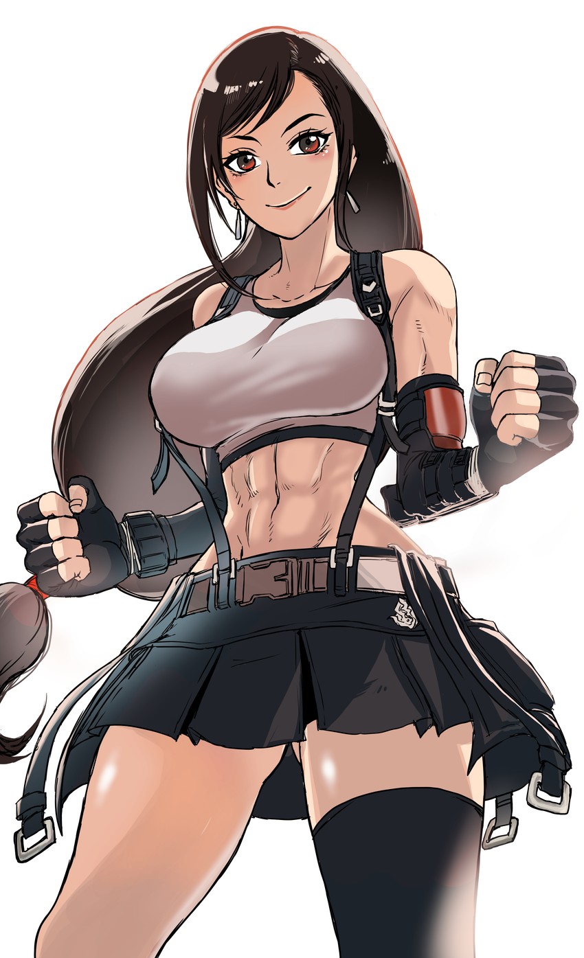 tifa lockhart (final fantasy and 2 more) drawn by roku-knock