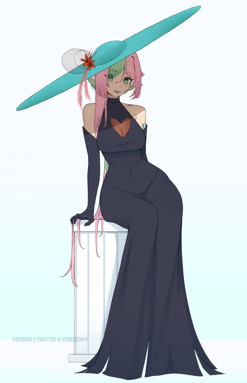 gardevoir and mega gardevoir (original and 1 more) drawn by peach-cup