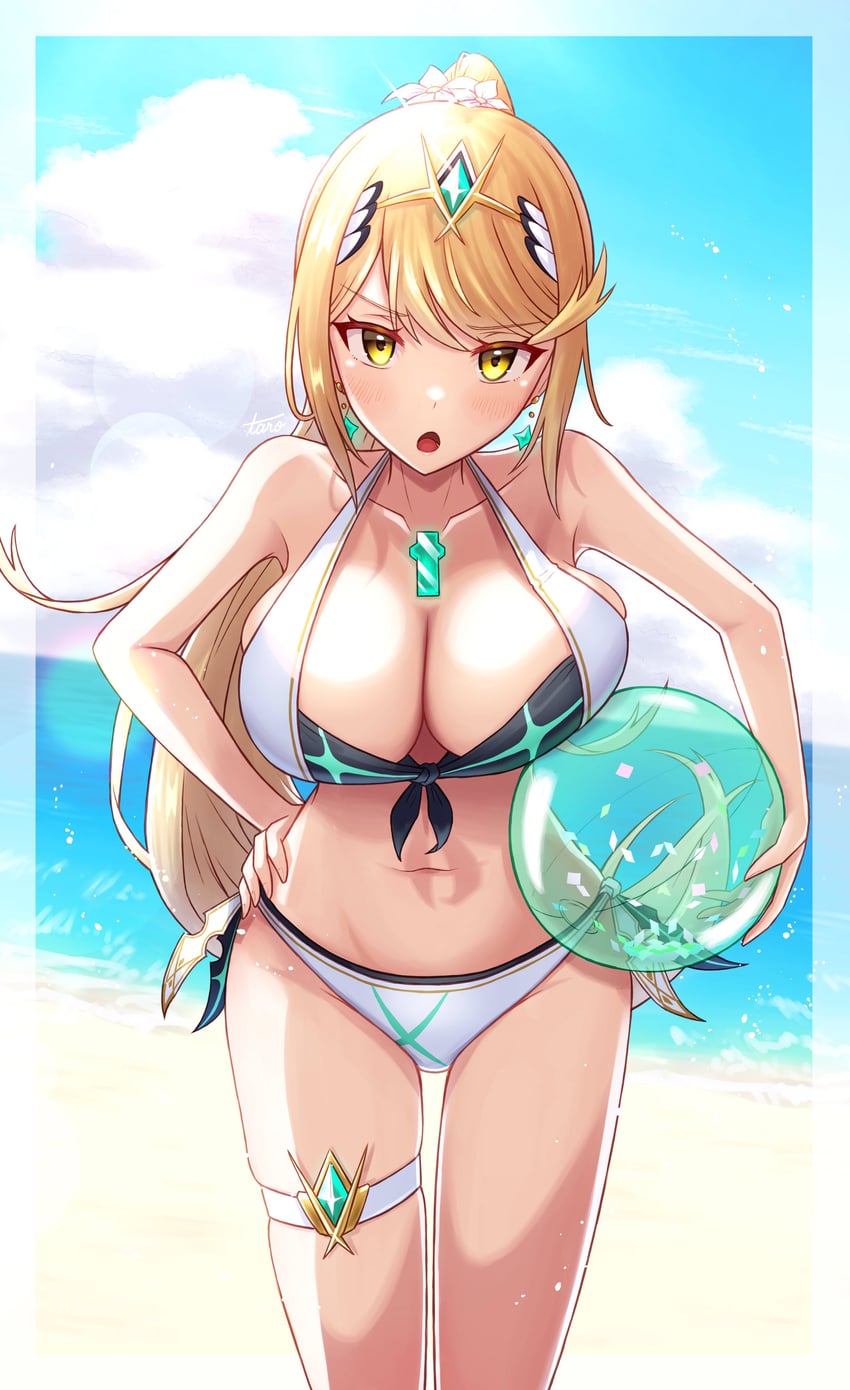 mythra (xenoblade chronicles and 1 more) drawn by taro_(peach_taro51)