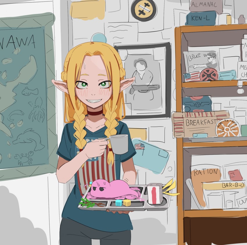 gotoh hitori and marcille donato (bocchi the rock! and 2 more) drawn by kurokimoko