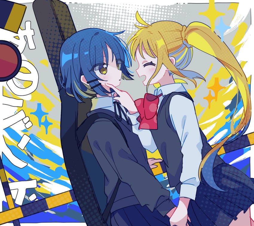 ijichi nijika and yamada ryo (bocchi the rock!) drawn by aeruusa