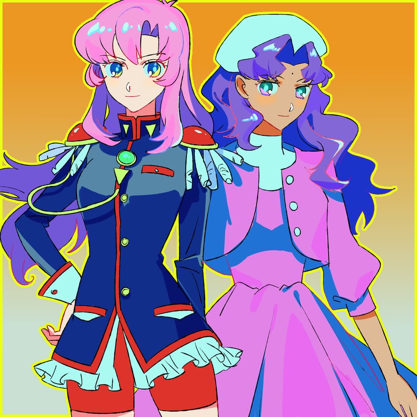 tenjou utena and himemiya anthy (shoujo kakumei utena) drawn by lazyumbrella