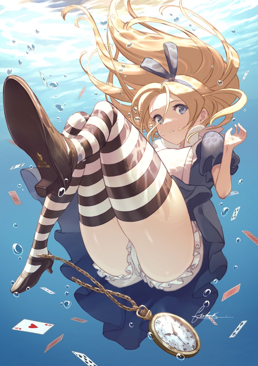 alice (alice's adventures in wonderland) drawn by fubuki_(fakemonkey0224)