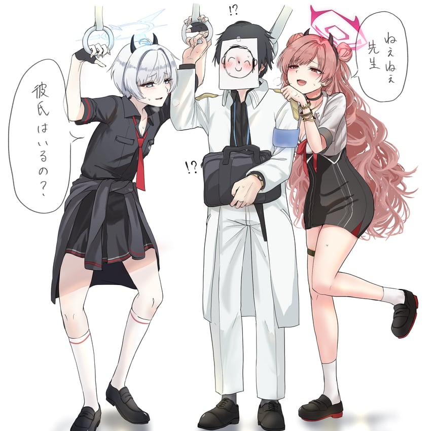 sensei, doodle sensei, kirara, erika, and problem solver sensei (blue archive) drawn by shitsugaikotsu