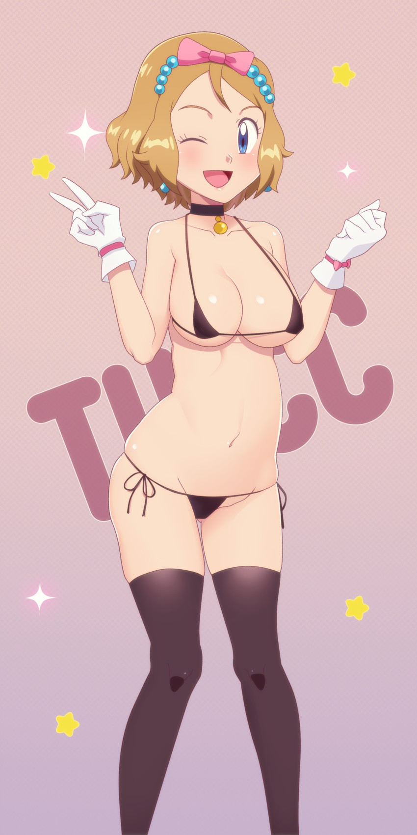serena (pokemon and 1 more) drawn by gazing_eye