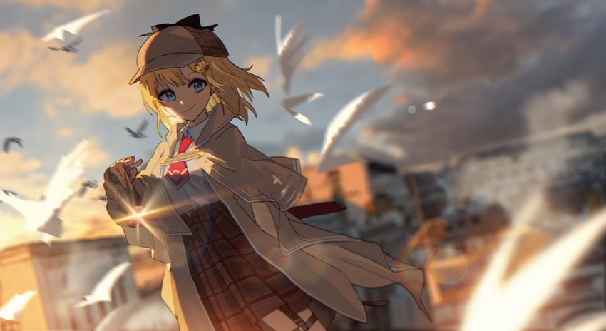watson amelia (hololive and 1 more) drawn by dust_girl