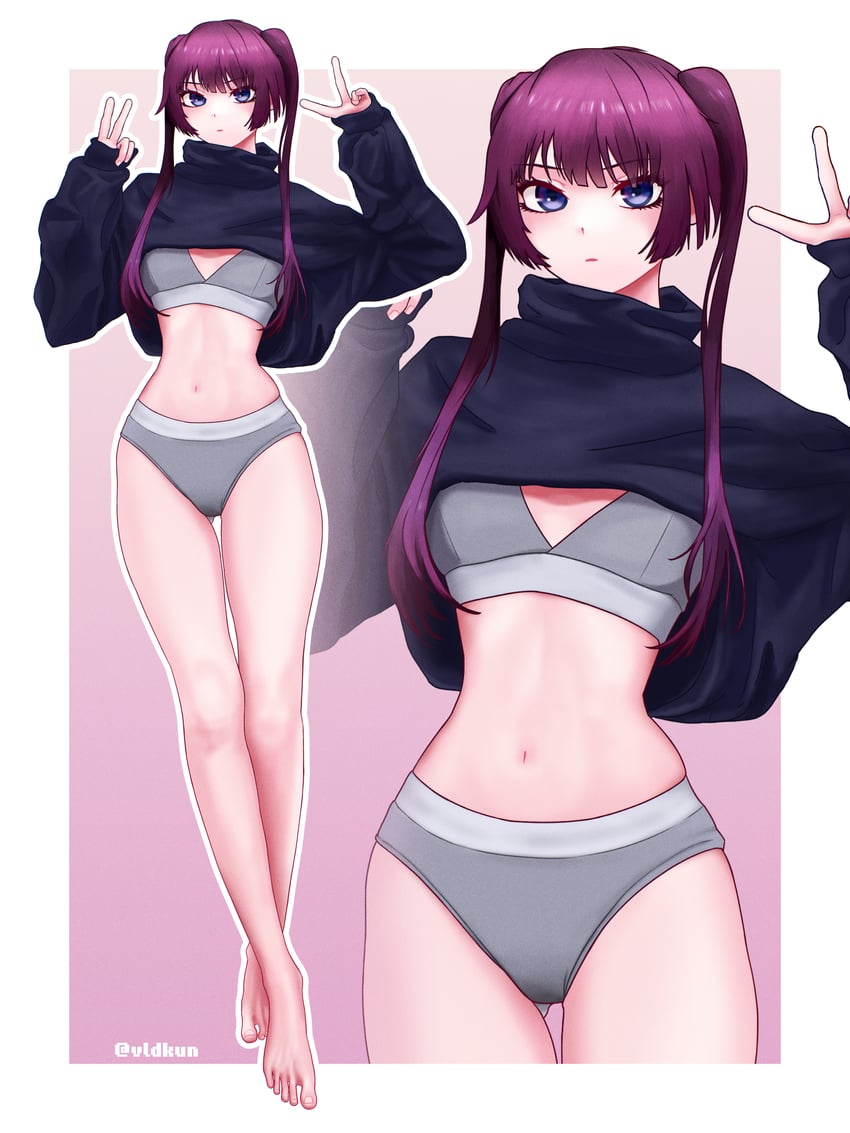 senjougahara hitagi (monogatari) drawn by vlad_kuzmin