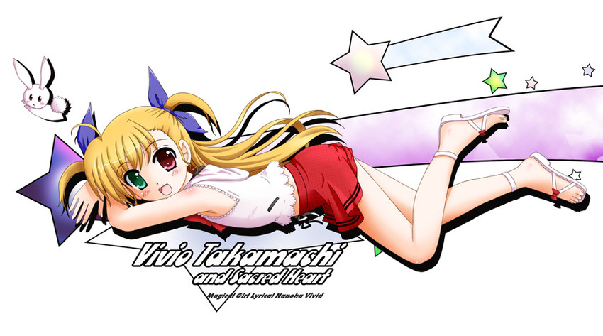 vivio and sacred heart (lyrical nanoha and 1 more) drawn by flipper