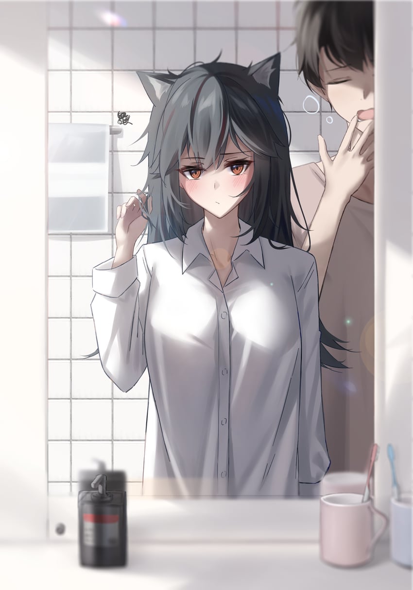 doctor, texas, and male doctor (arknights) drawn by shokuyou_koori