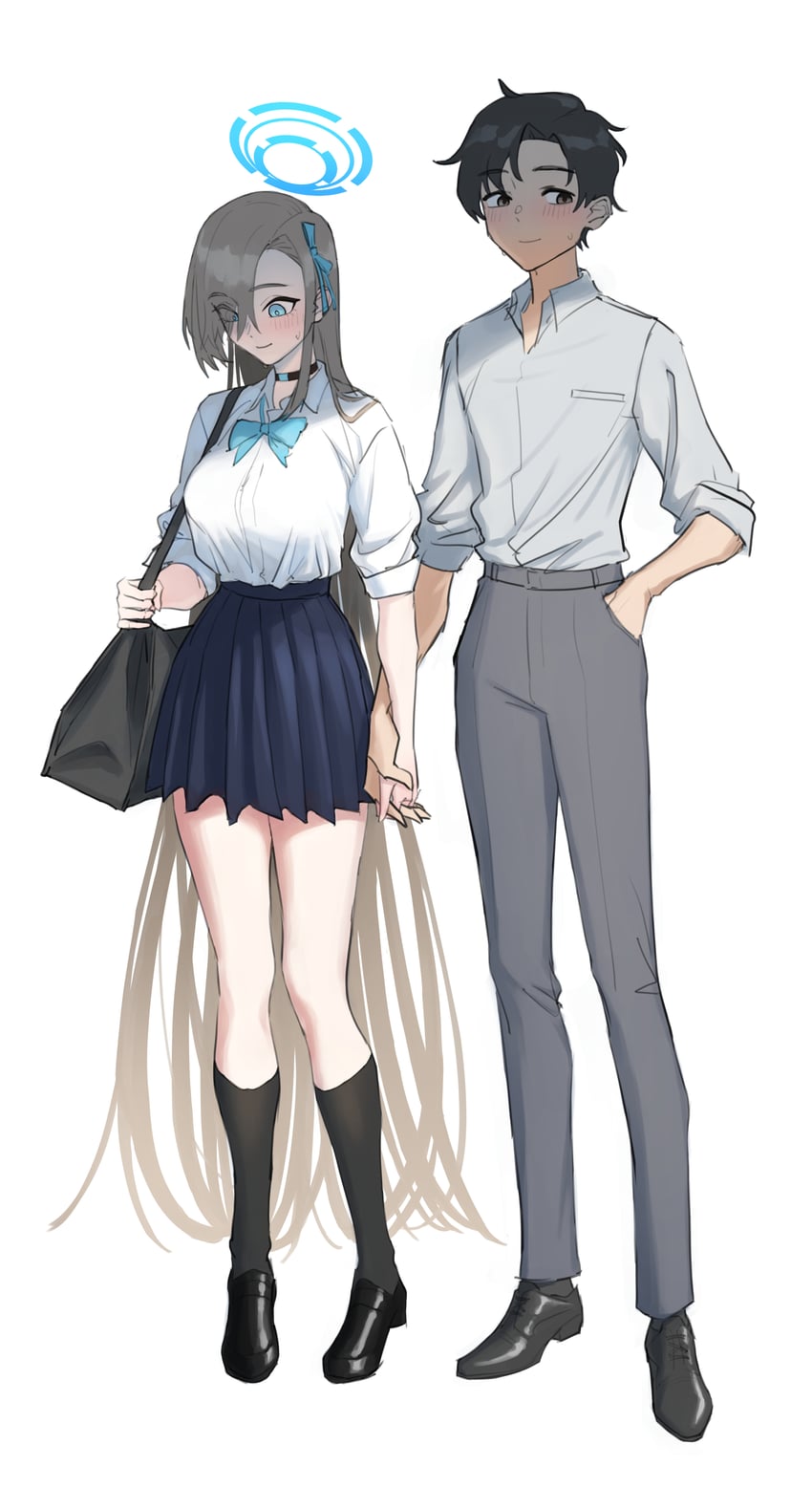 sensei and asuna (blue archive and 1 more) drawn by meganeura224